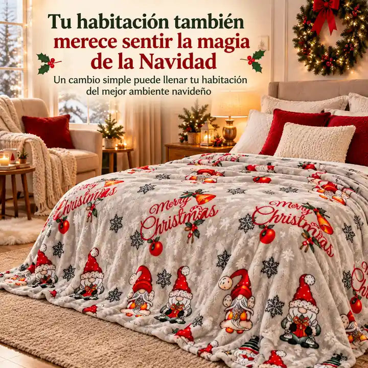 Cobija Navidad Merry Christmas - imagen 2 de 6; diseño surtido según disponibilidad
